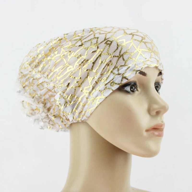 

Women Flower Muslim Hair Cap Turban Hat Big Flower Elastic Head Wrap Solid Color Hat Indian Arabia Hat