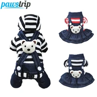 pawstrip bear small dog clothes jumpsuit soft warm puppy overalls chihuahua teddy dog dress winter puppy coat clothing for dogs