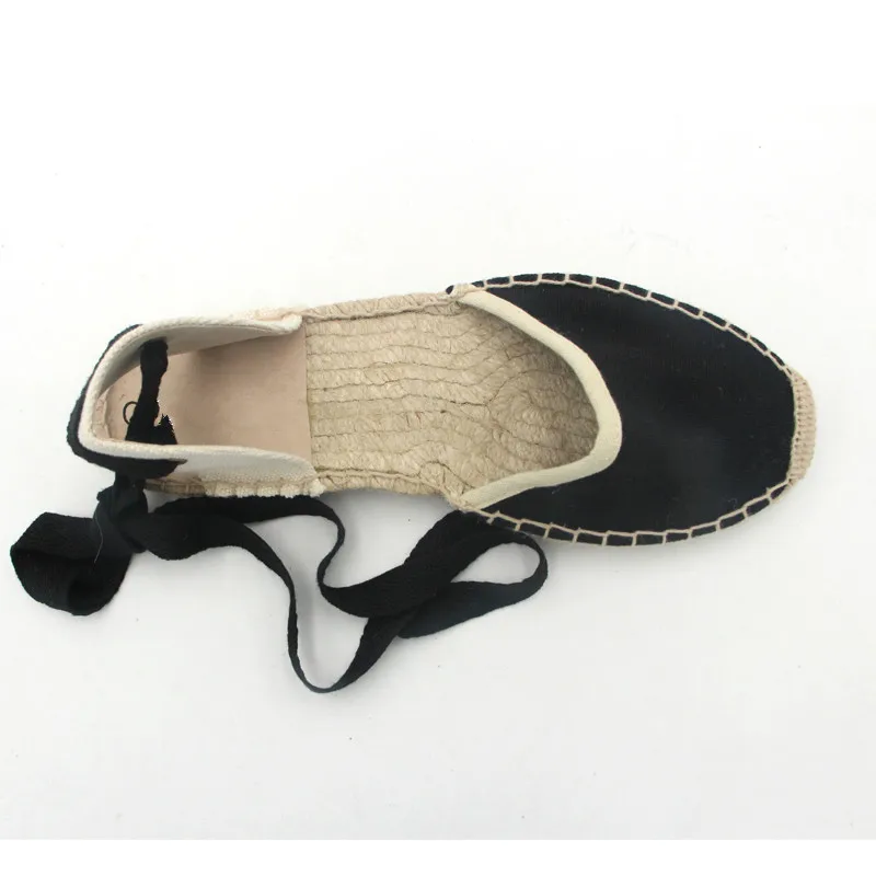 Прямая поставка парусиновые эспадрильи женская обувь на плоской подошве с