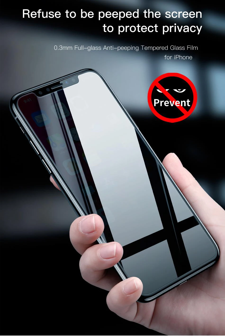 9H 2.5D антишпионское закаленное стекло для iPhone X XS MAX XR 11 Pro Max Peeping Glare Защитная пленка для экрана 5," 6,1" 6,5"