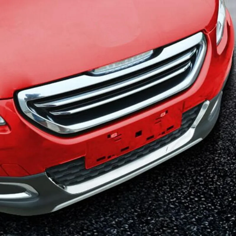 Tonlinker внешний автомобильный передний бампер, чехол, наклейка для peugeot 2008-19, автомобильный Стайлинг, 1 шт., покрытие из нержавеющей стали, наклейка s