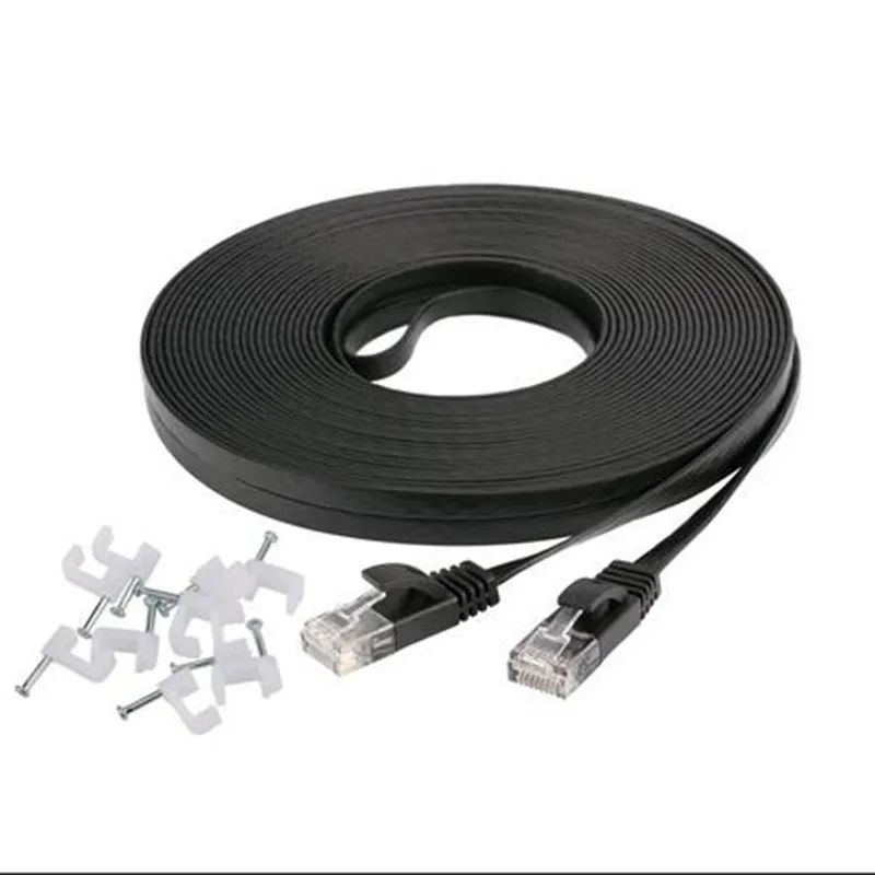 LBSC Ethernet плоский кабель Cat6 с зажимами кабеля cat 6 Rj45 патч-кабель тонкий сетевой