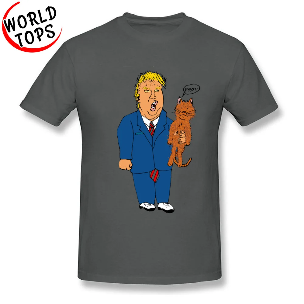 Дешевая забавная белая футболка с героями мультфильмов Трамп Кот коллекционер