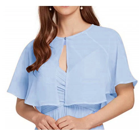 sky blue Сапфировое свадебное vestido de festa Женская шаль болеро шифон вечернее свадебное накидка Болеро накидка - Цвет: sky blue