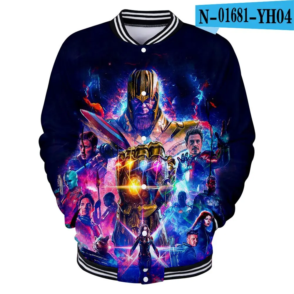 3D Мстители Endgame Marvel Косплей бейсбольные куртки Толстовка Детские забавные толстовки Детская уличная хип поп одежда