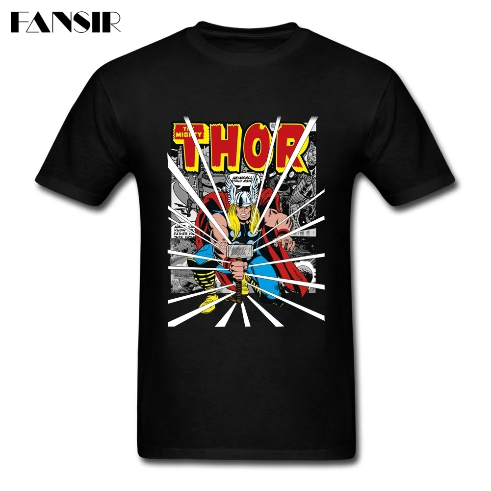 XS-3XL &quotмогучий молот Тора&quot бог грома Swag футболки мужские хлопковые с коротким