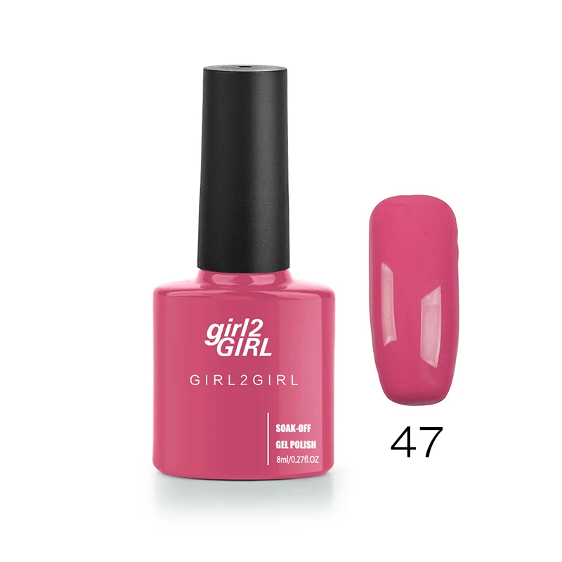 G3-47 Гель-лак для ногтей GIRL2GIRL, долговечный УФ-лак для замачивания, Цветные бутылки, Гель-лак розового цвета - Цвет: G3-47