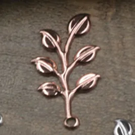 Rose Gold 20 шт 19*37 мм позолоченные/посеребренные подвески в виде ветвей листьев DIY модное ожерелье браслет головной убор фурнитура ювелирных шармов - Окраска металла: Rose Gold