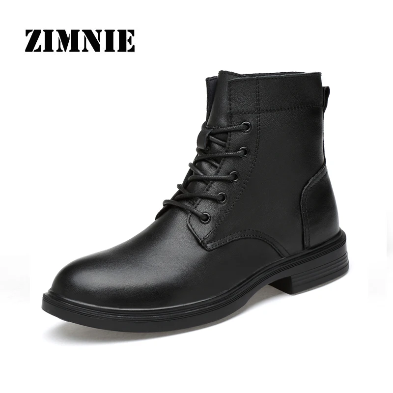 Зима 2021 водонепроницаемые мужские ботинки для снега ZIMNIE с мехом плюшевые супер