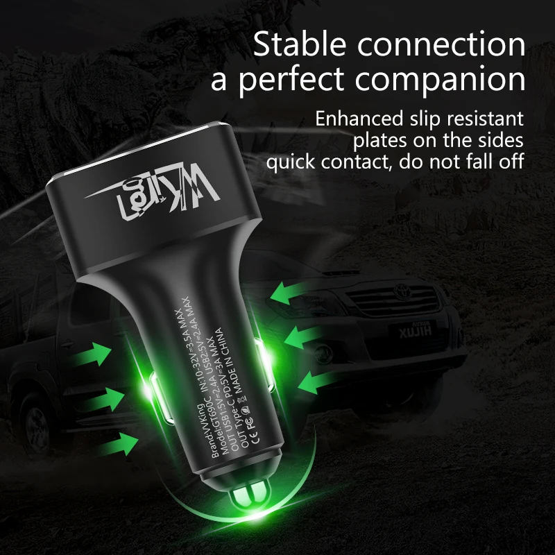 Автомобильное зарядное устройство VVKing Quick Charge 3 0 + 4.8A MAX 42 Вт для Huawei Samsung iphone Xiaomi Type
