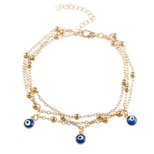 Foot Jewelry Multiple Layers Barefoot Sandals Pulseras Bohemian Anklet Bracelets For Women Gold Color Bracelet on the Leg | Украшения и