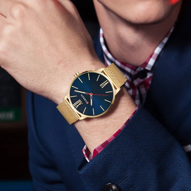 Relogio Masculino Curren Watch Men Brand Luxury Full Steel Waterproof Quartz Mens Watches Casual Sport Male Clock Wristwatches | Наручные