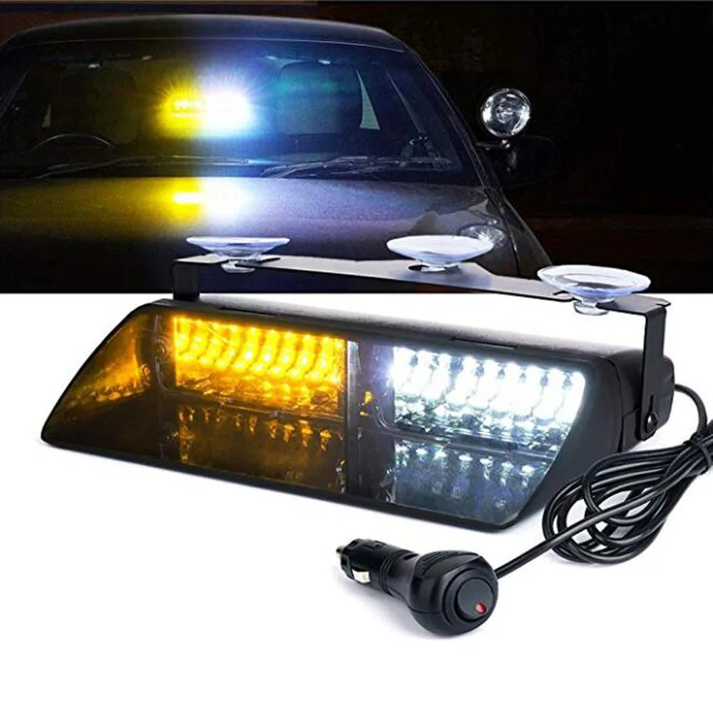 DC 12V Car Truck Emergency Flasher Dash Strobe Warning Light Daytime Running Flash LED Police Lights 16 LEDs 18 Flashing Modes | Автомобили