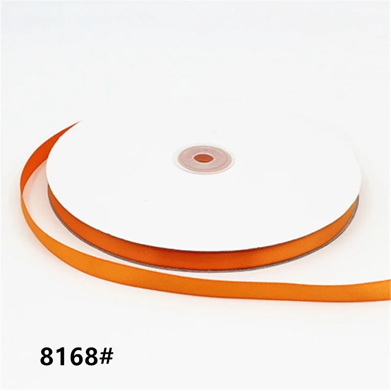 Gold Orange Новинка, высокое качество, 100 ярдов/рулон, 1 см, корсажные атласные ленты, украшения для рождественской вечеринки, сделай сам, бант, ленты для поделок, открыток, подарочная упаковка - Цвет: Gold Orange