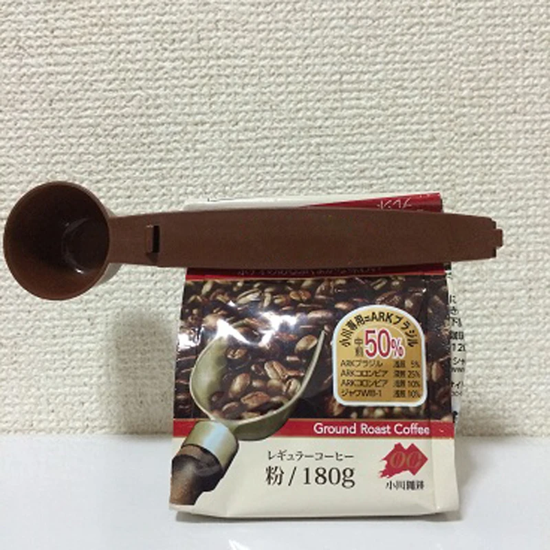 1 шт. многофункциональный пищевой полипропиленовый совок для кофе с зажимом