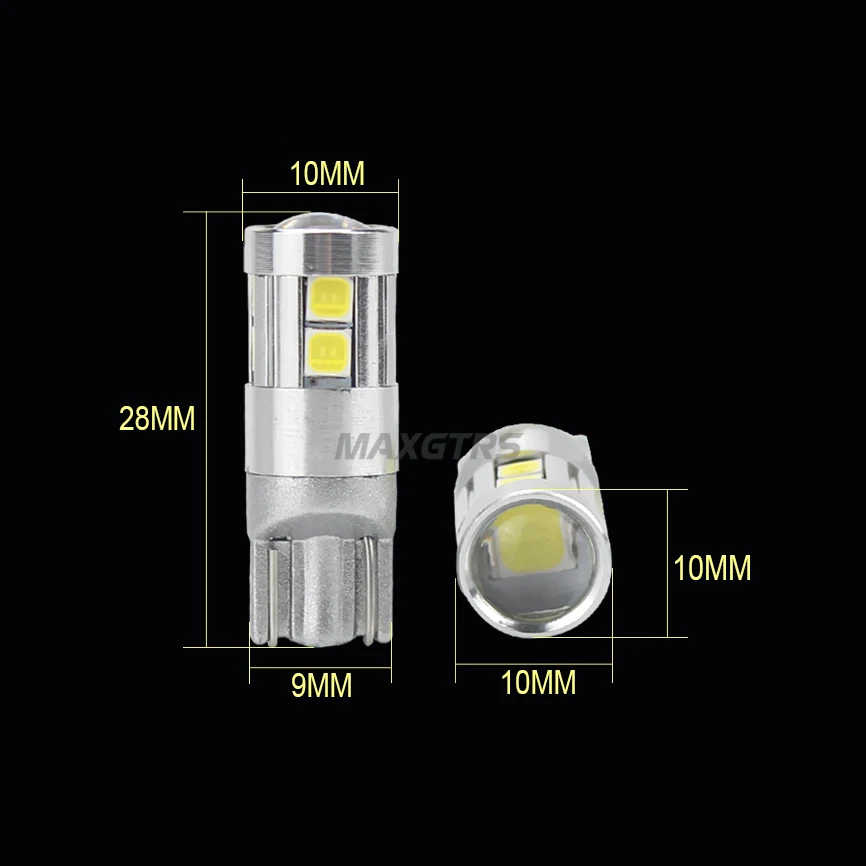 2x супер яркие светодиодные автомобильные лампы T10 W5w 9 Smd 3030 EMC для чтения авто