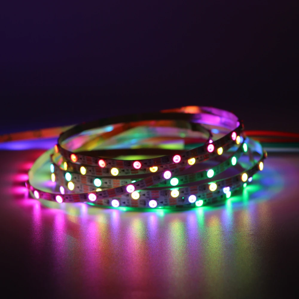 5V светодиодный гибкие светодиодные полосы 1 м 2 умная цветная (RGB) 3535 полный цвет 5