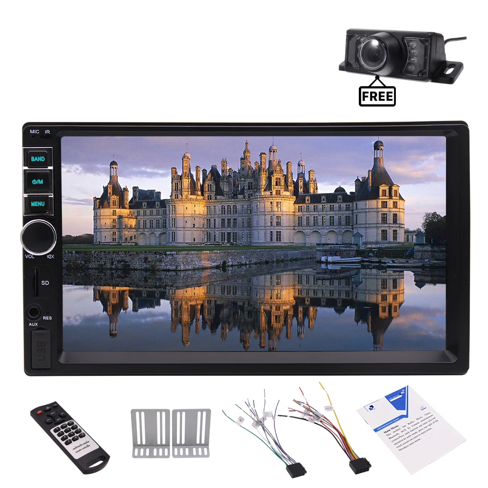 Автомагнитола 2 DIN 6 дюйма без DVD CD мультимедийный проигрыватель MP5 USB SD Bluetooth FM Aux in