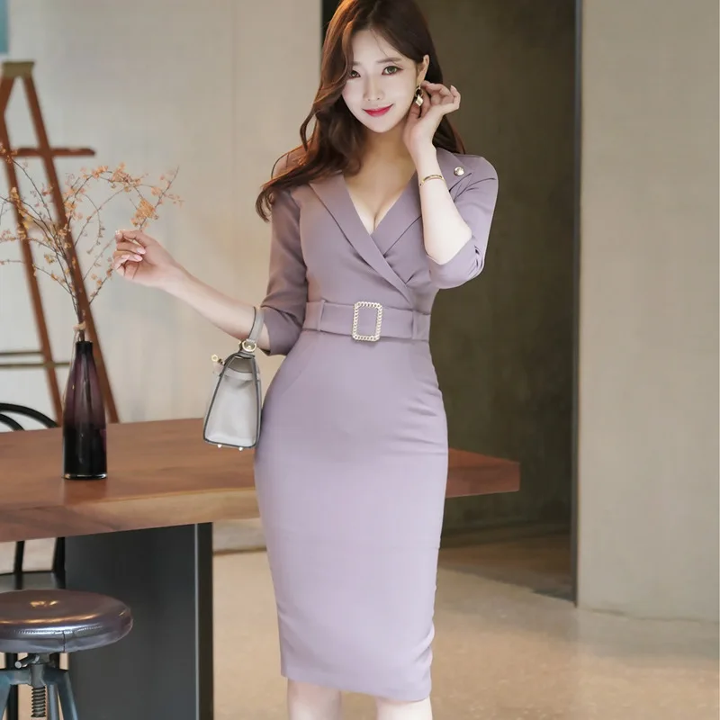 2018 Autumn Sheath Bodycon OL Dresses Business Women Sexy Long Sleeve V Neck Pencil Dress Fashion Slim Work Sashes Dress Vestido
2018 Autumn Sheath Bodycon OL Dresses Business Women Sexy Long Sleeve V Neck Pencil Dress Fashion Slim Work Sashes Dress Vestido