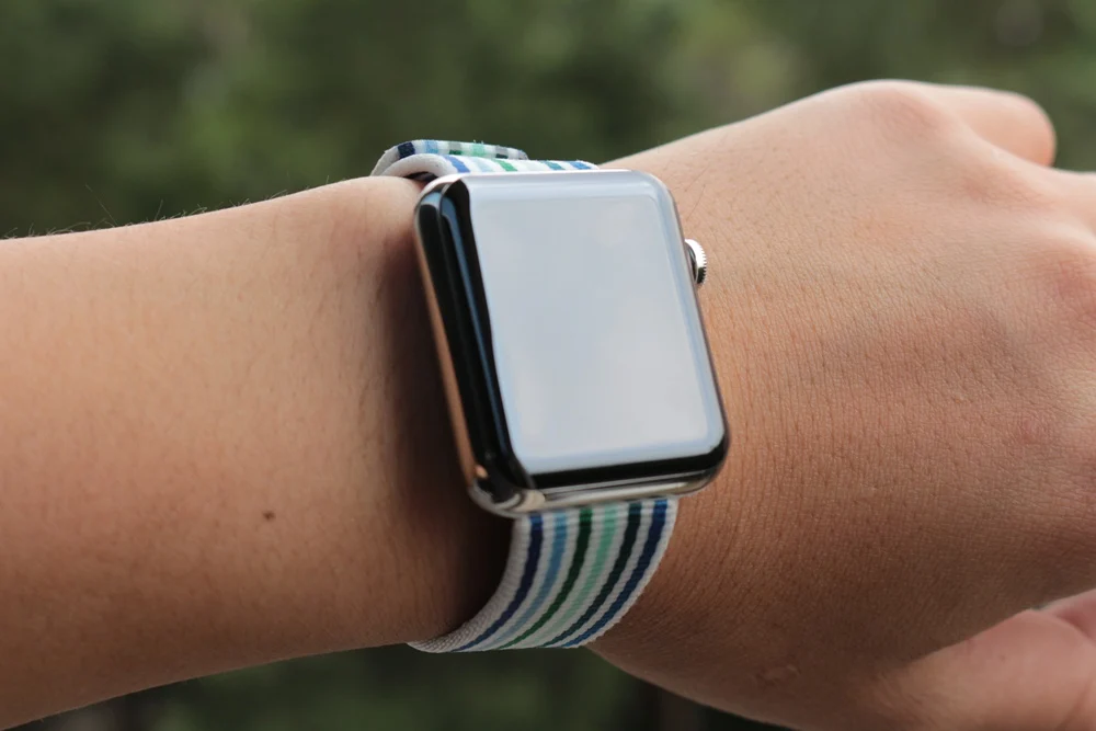 Ремешок URVOI для apple watch series 5 4 3 2 1 тканый нейлоновый ремешок для iWatch pride edition с классической пряжкой