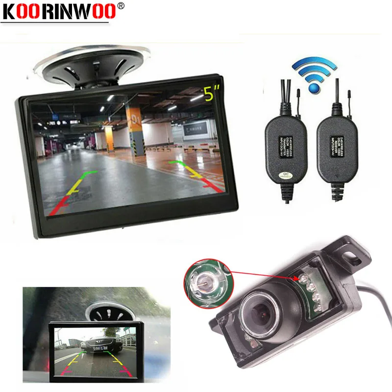 Koorinwoo Многофункциональный беспроводной HD LCD 5 дюймовый дисплей на присоске ИК