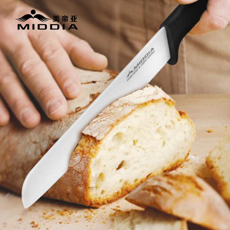 Middia 6 дюймов Керамика нарезки Ножи Кухня ножи хлеб нож кухонный инструмент