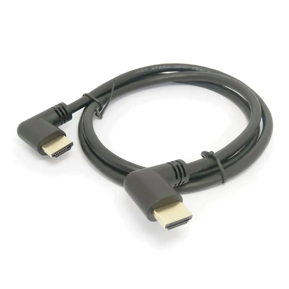 

HDMI 2.0 4K 3D Dual 90 Degree Left Angled HDMI Male to Left Angled HDMI Male HDTV Cable for DVD PS3 PC 15cm/50cm/180cm