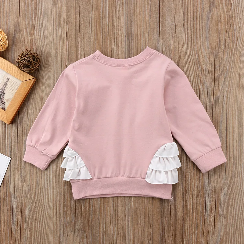 Детский кружевной пуловер с длинным рукавом и оборками|children hoodies|hoodies girls kidshoodie