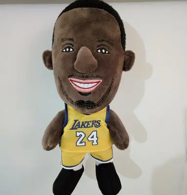 26 см pp Хлопок баскетбол NBA звезда Джеймс Кобе Купер Дюрант Харпер плюшевые игрушки - Цвет: Kobe Bryant