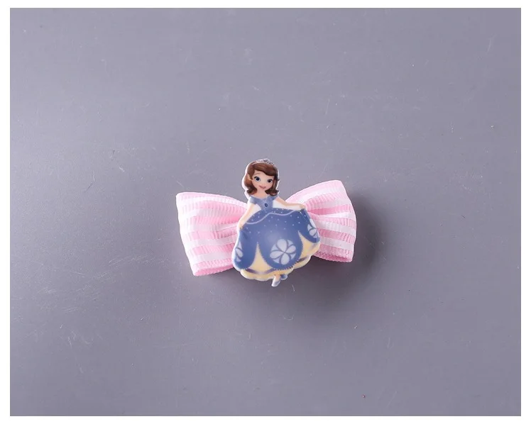 2 шт./лот disney мультфильм заколка для детей головы веревку принцессы Софии головные уборы для кукол лук аксессуары для девочек подарок на день рождения косметический