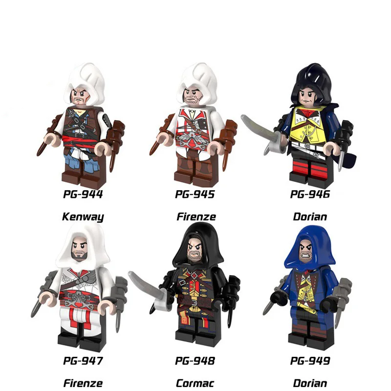 Legoings Pinnacle Assassin's Creed Series 8 Kenwei Флоранс Дорианс может подобрать части|Игровые