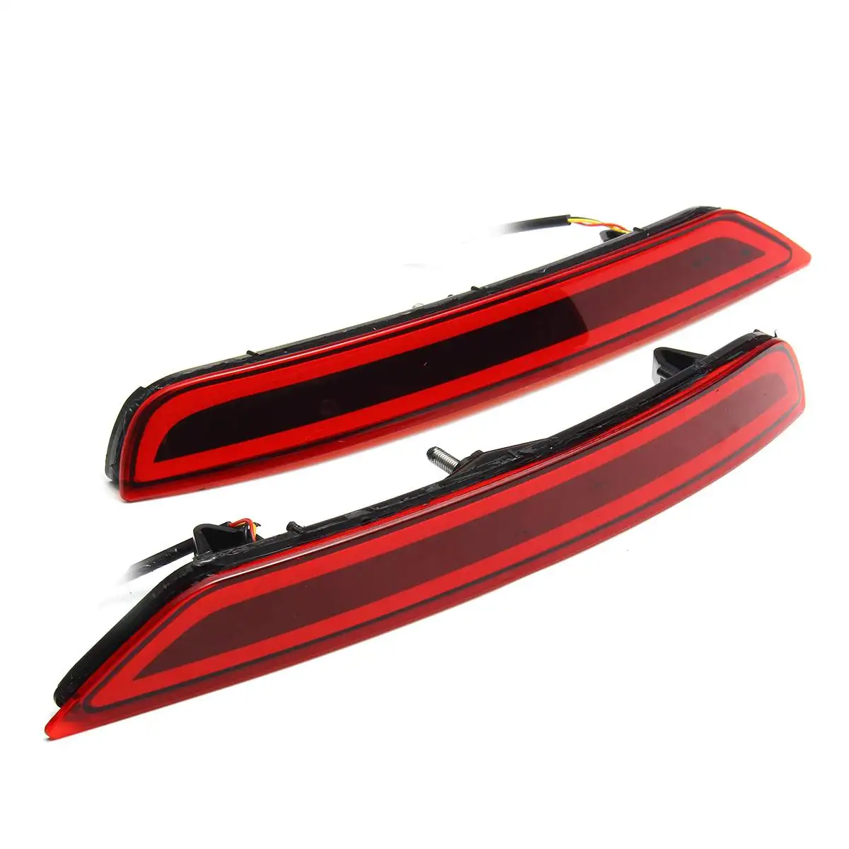 1 Pair LED Rear Bumper Reflector Light Brake DRL Turn Signal Light 3 Functions Tail Lamp For Subaru Forester 2008