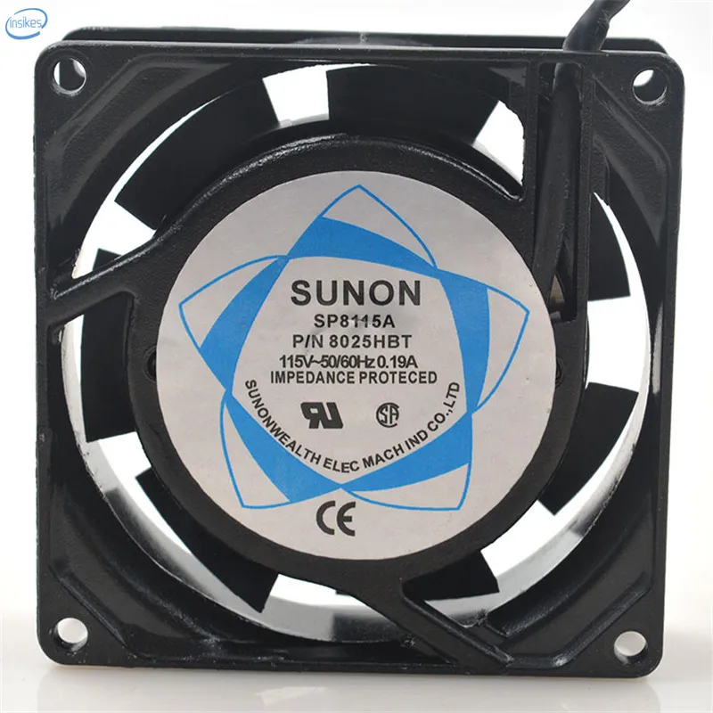 Оригинальный SP8115A компьютер Вентилятор охлаждения осевой вентилятор AC 115V 0.19A 8025