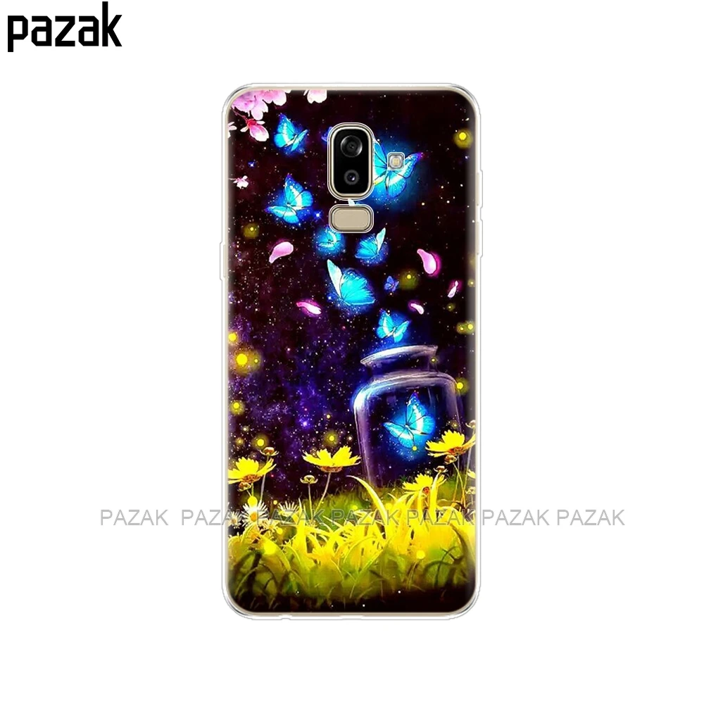 52244 Чехол для samsung Galaxy J8 чехол силиконовый чехол для samsung Galaxy J8 J810 чехол с черным принтом - Цвет: 52244