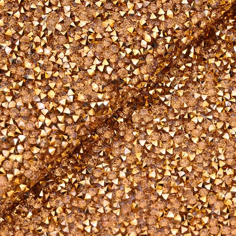 Gold and Topaz JUNAO 24*40 см Горячая фиксация кристалл AB Стразы Ткань Лист Кристалл сетка отделка смолы аппликация Блеск Стразы группа для DIY платье - Цвет: Gold and Topaz