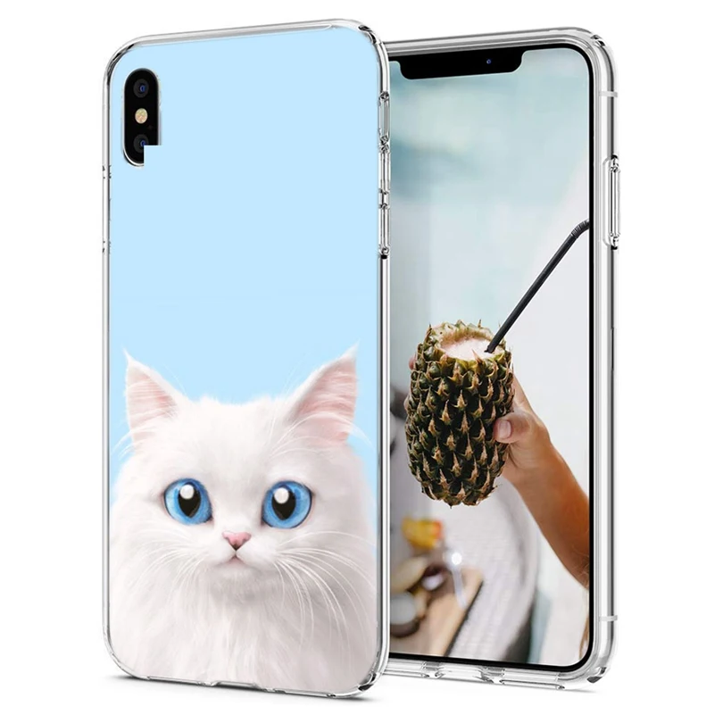 Case For iPhone 7 8 Plus 6 6S/6 Soft TPU Cover Design Cat Rabbit X XS XR Max Phone Back Fundas Q193 |