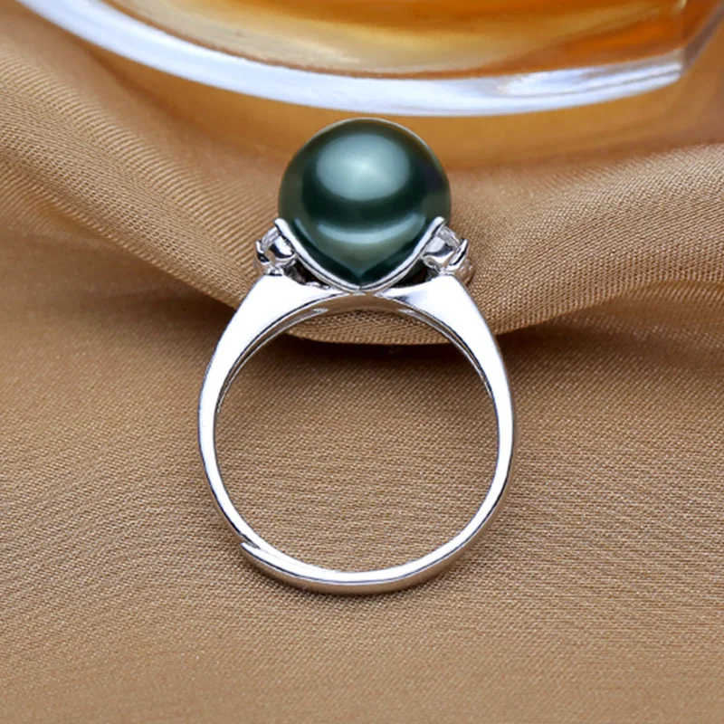 Кольцо женское серебряное с натуральным жемчугом 12 мм | Украшения и аксессуары