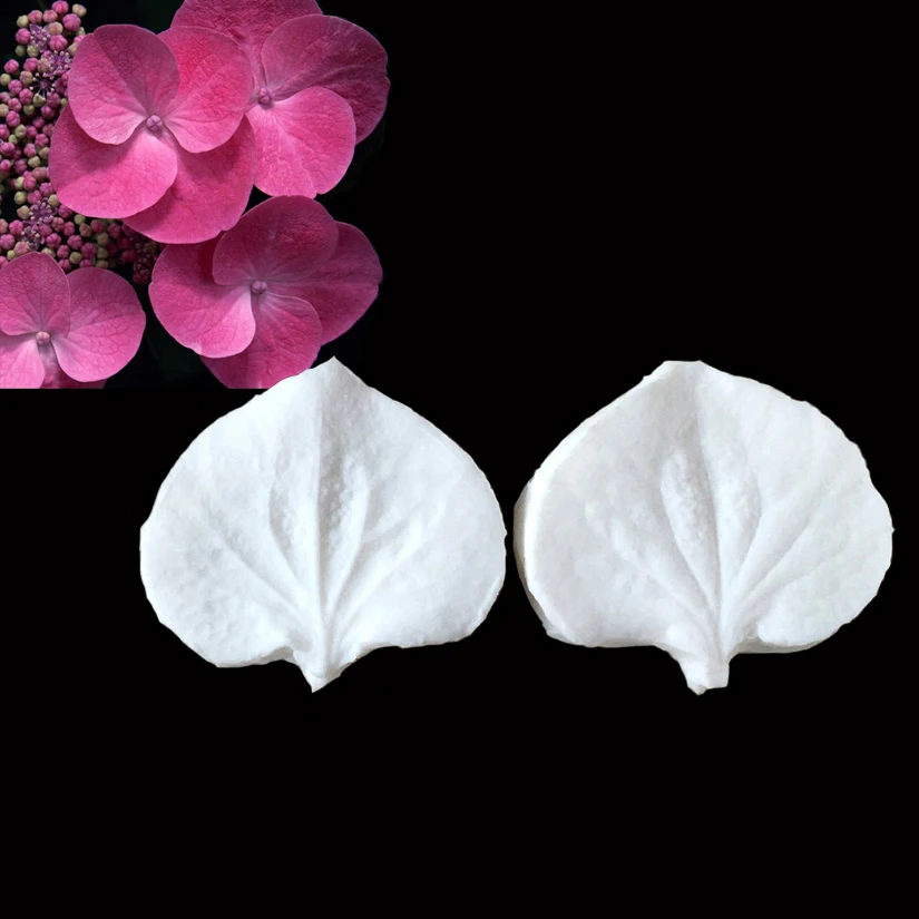 

Hydrangea Petals And leaves Shapes Silicone Sugarcraft Moulds, Fondant Cake Decorating Tools, Silicone Soap Moulds