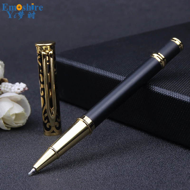 

Wholesale Signature Pen Creative Stationery Set Hollow Engraved Metal Water Ballpoint Pen Custom Ballpoint Pen P209