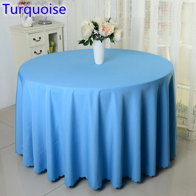 Turquoise 23 Цвета, полиэфирная скатерть, круглый стол, украшение, свадебные, вечерние, для отеля - Цвет: Turquoise