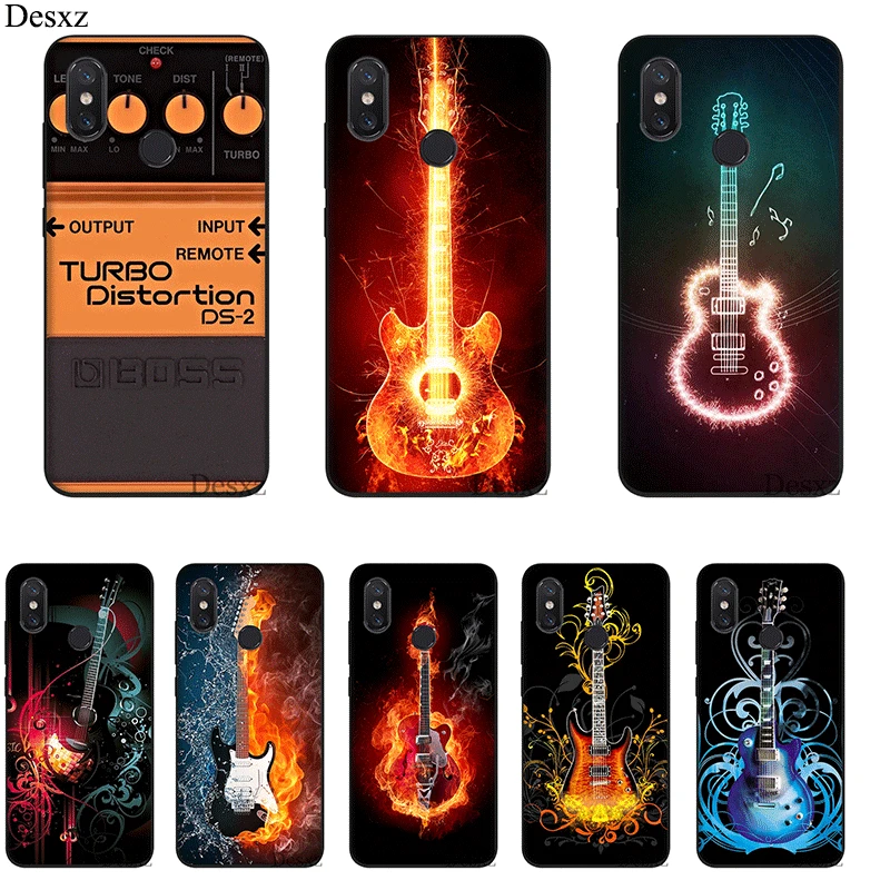 Чехол для мобильного телефона tpu Xiaomi Redmi GO 7 4A 4X 5 6 5A 6A Pro Plus S2 гитарная крышка синяя