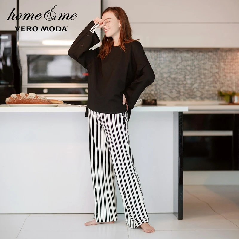 Vero Moda женский свободный крой с открытыми плечами Досуг Домашняя одежда костюмы топ брюки | 3181R3509