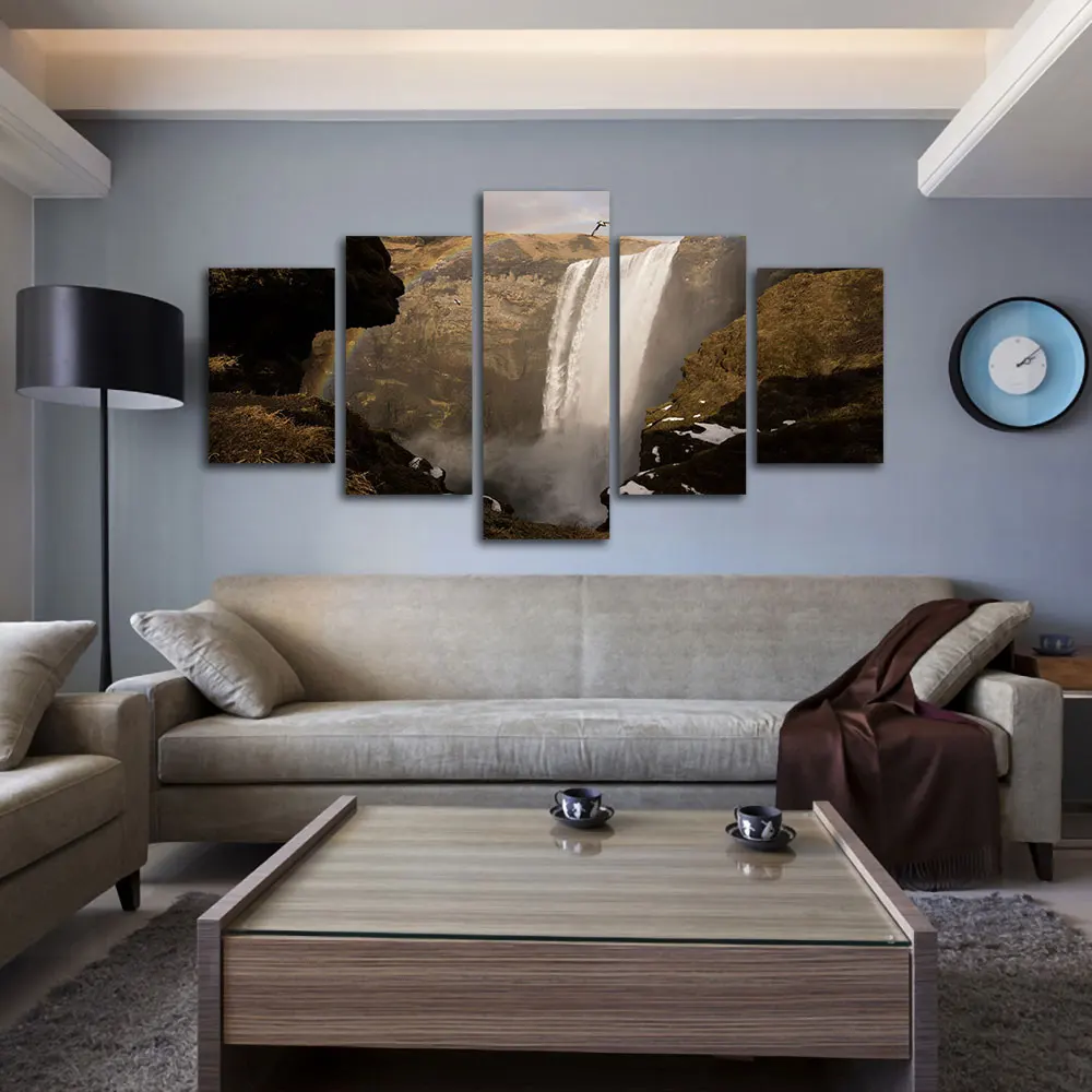 Mingting-5 Панель Холст Wall Art воды осень пейзаж Картина современного дома Декор для