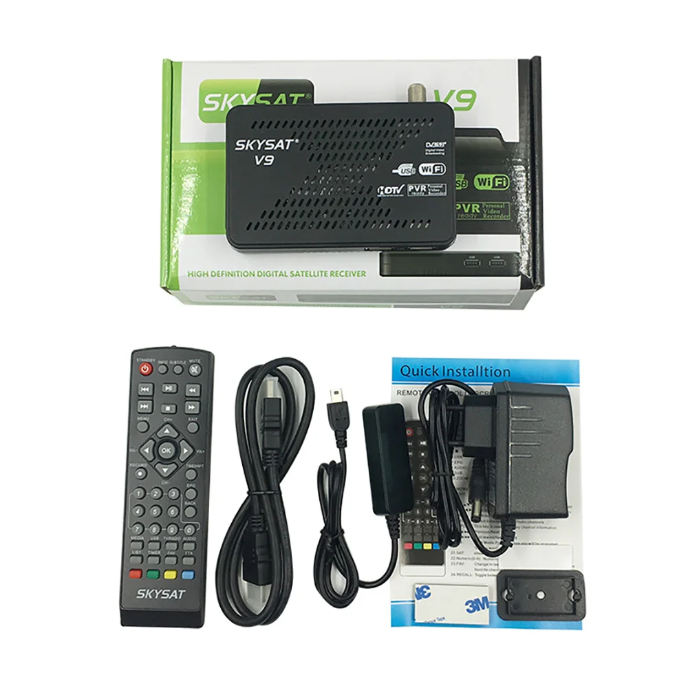 [5 шт.] ресивер DVB S2 спутниковый Поддержка сервера Cline Cccamd Spain Powervu Biss SKYSAT V9 PK Freesat