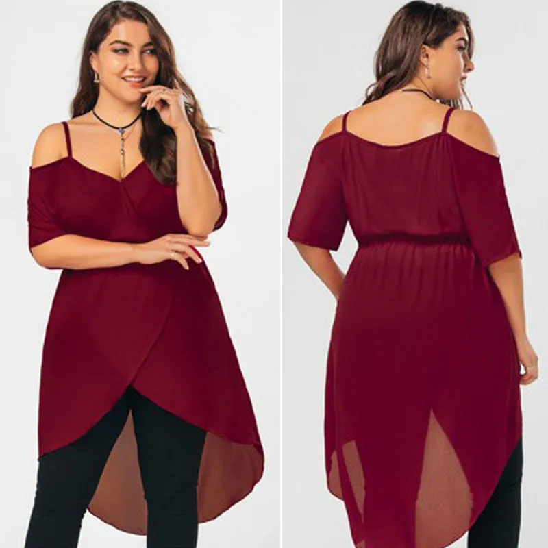 Женское летнее платье размера плюс Повседневное с коротким рукавом свободное