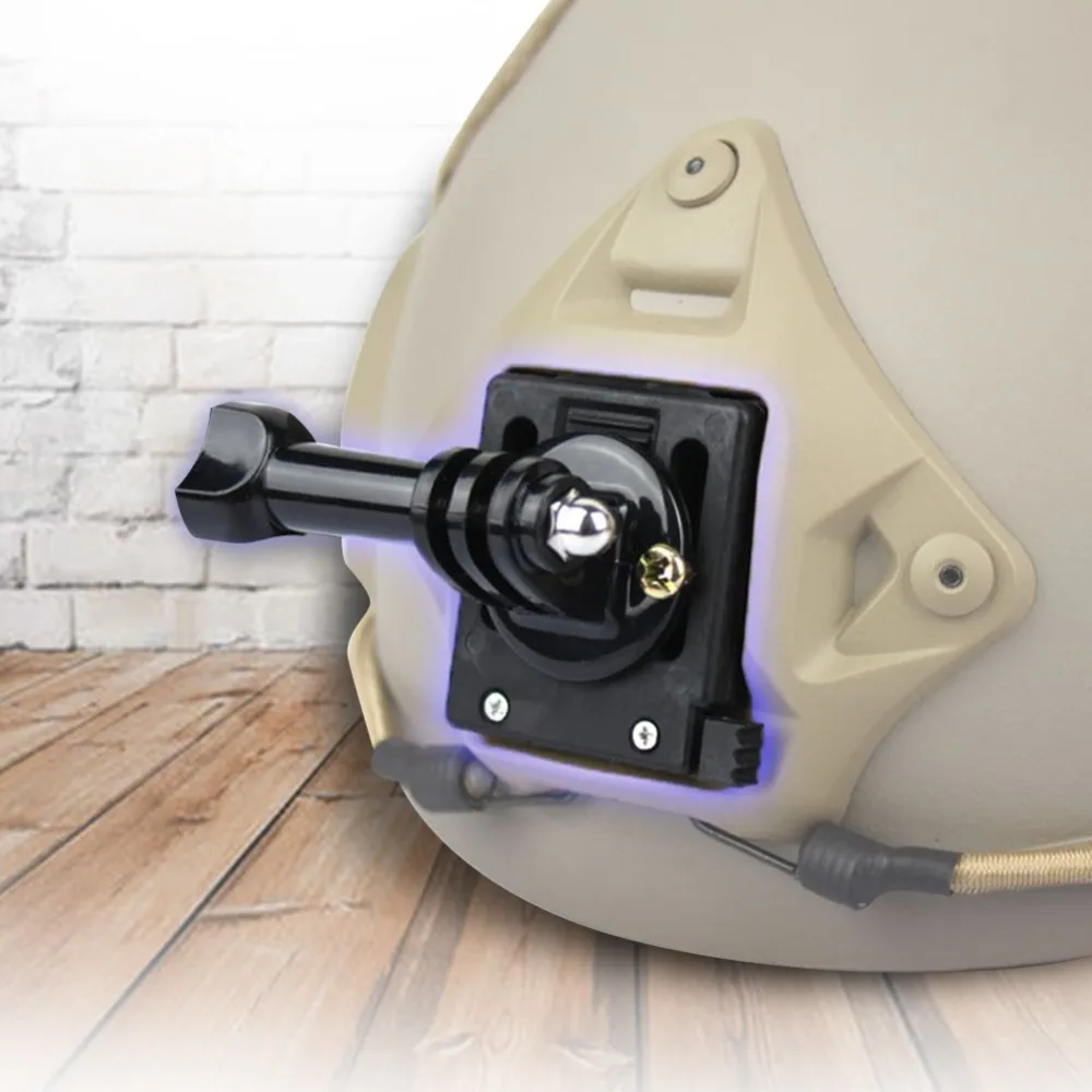 

PROMO Tactical Helmet Black Camera Bracket Mount NVG Match w/ Fast Mich/AF/M88 for Gopro Hero 1 2 3 4 5 Xiaoyi Camera Camcorder