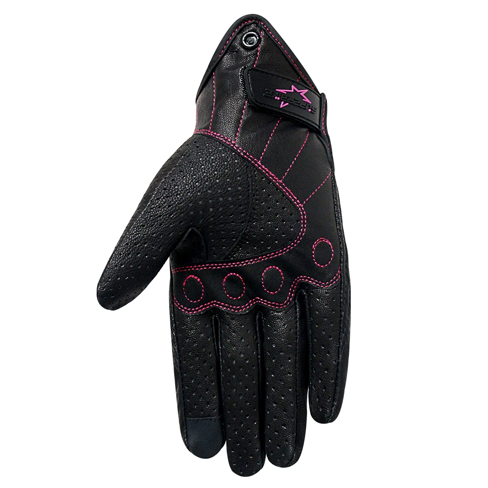 Мотоциклетные Перчатки женские S M сенсорные кожаные перчатки Goatskin Guantes летние