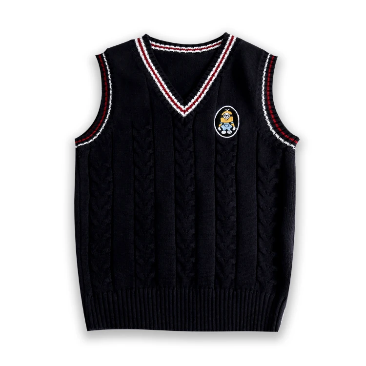 От 2 до 10 лет Детская одежда Свитер Жилет Одежда для мальчиков в студенческом