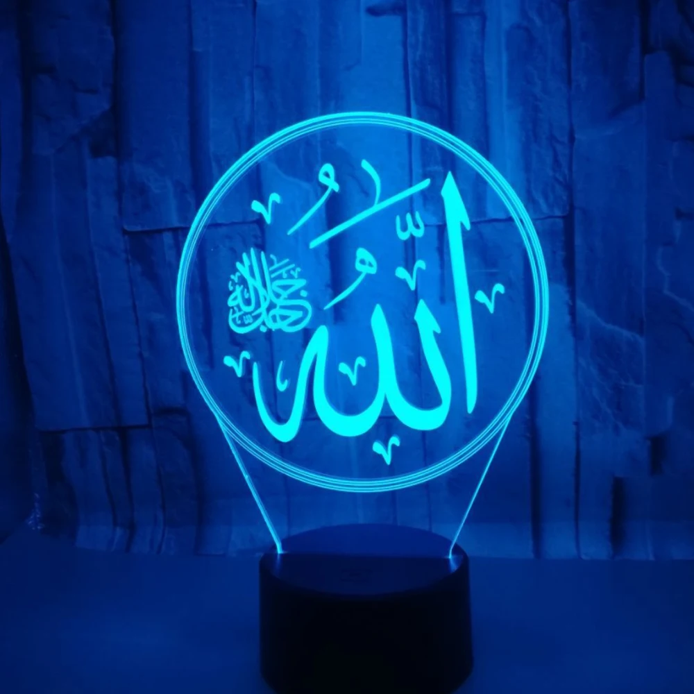 3D красочный свет LED Touch 3 D ночные светильники градиентные визуальные трехмерные
