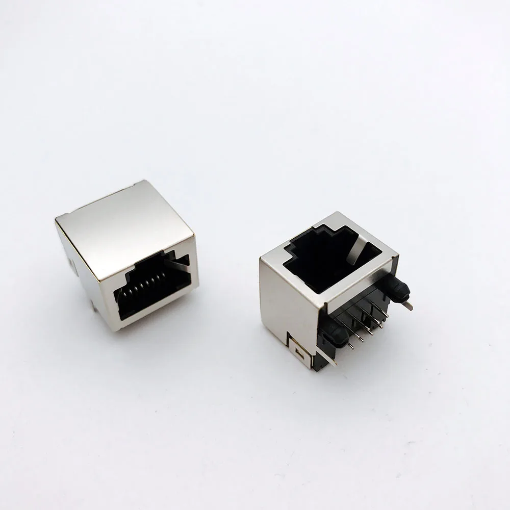 60pcs/lot New RJ45 LAN Connector Modular Network 56 90 Degree PCB Port Обустройство дома